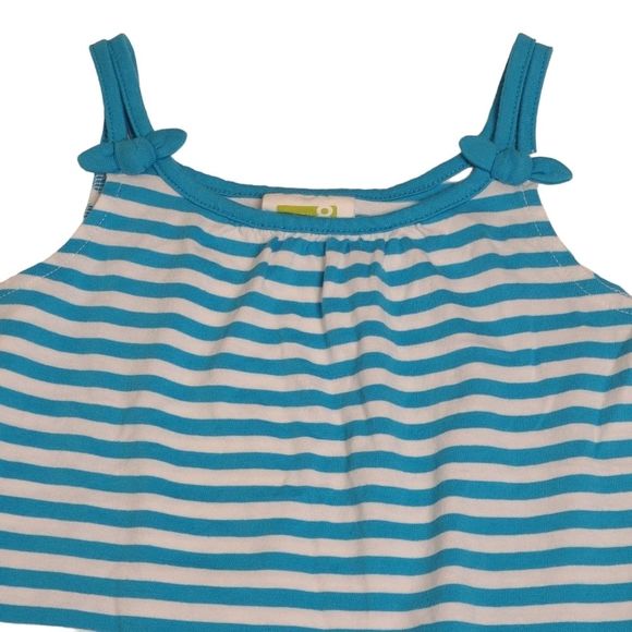 Crazy 8 New Striped White Blue Girls Tank Top Size 5T - Picture 2 of 6